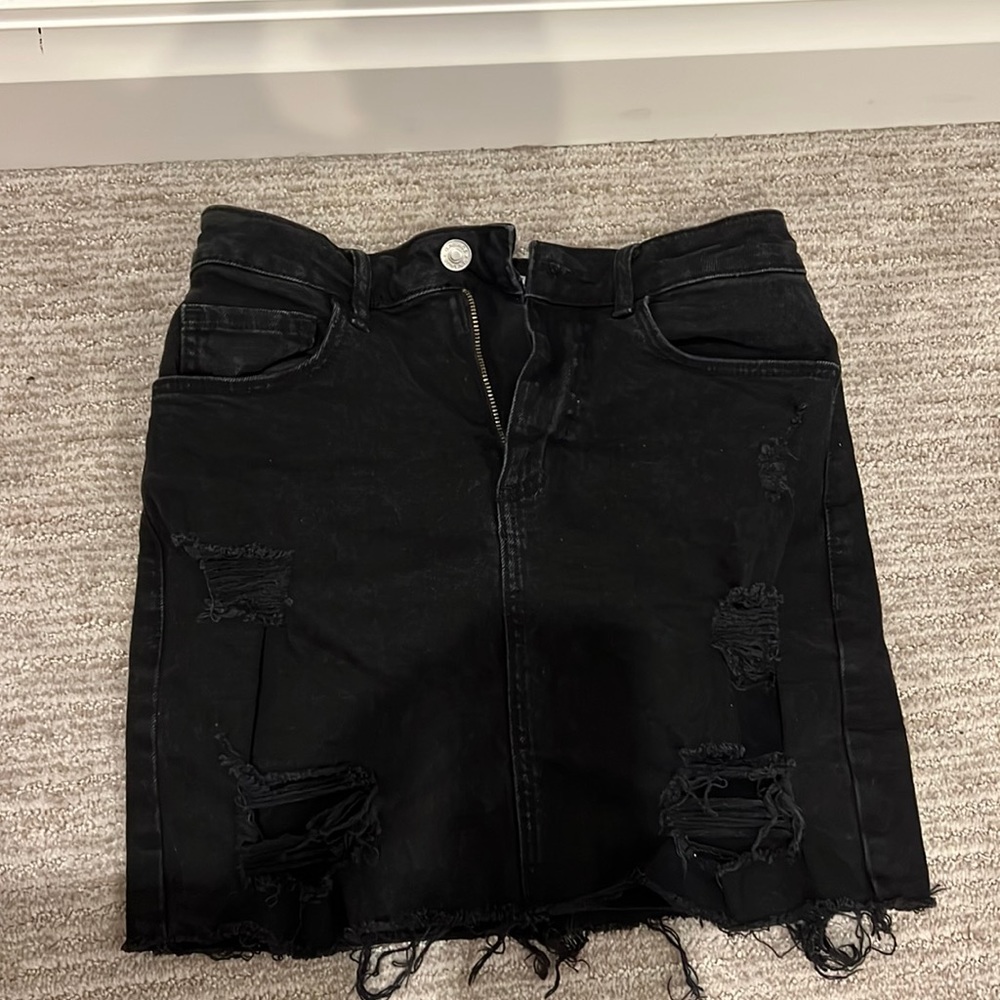 Garage denim high waisted skirt